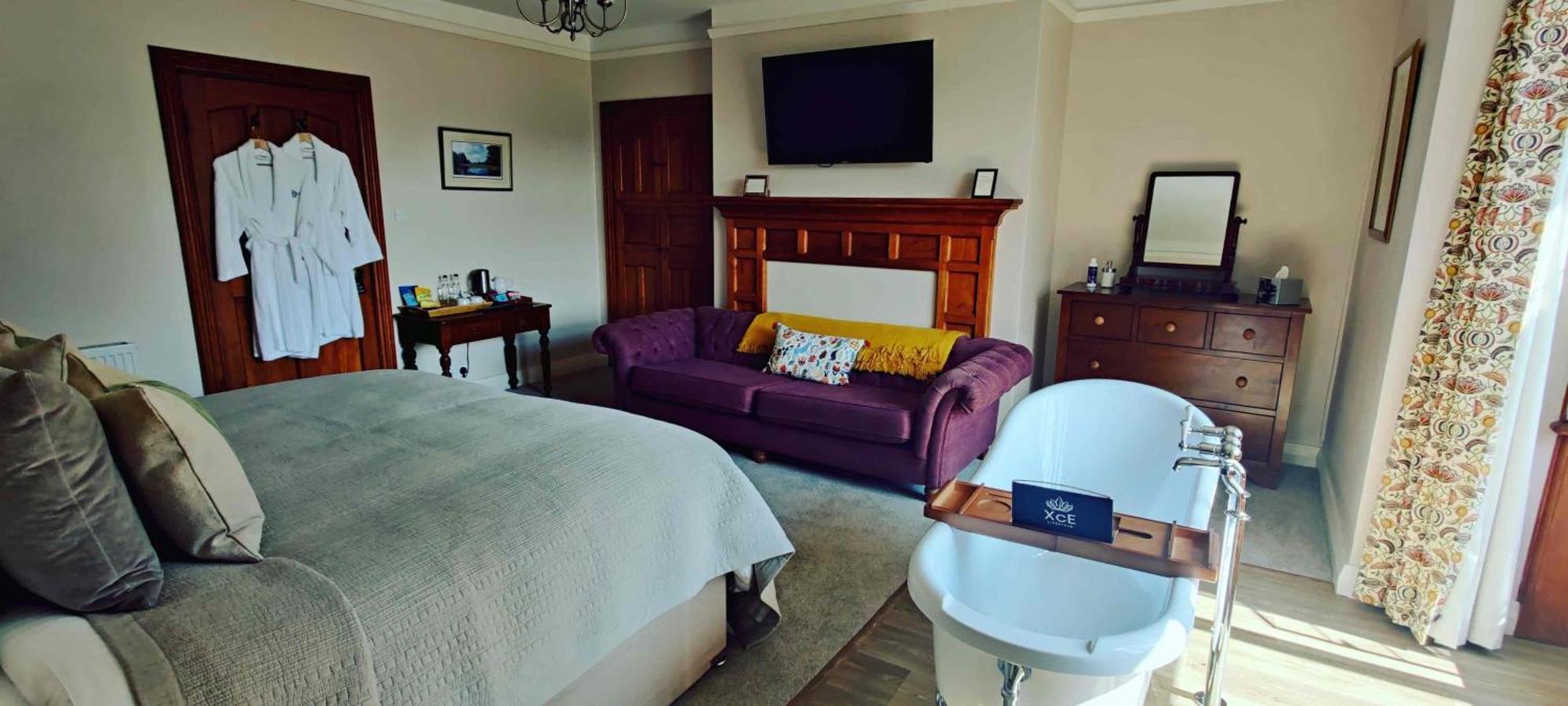 Luxury Bed And Breakfast At Bossington Hall In Exmoor, Somerset ポーロック 部屋 写真