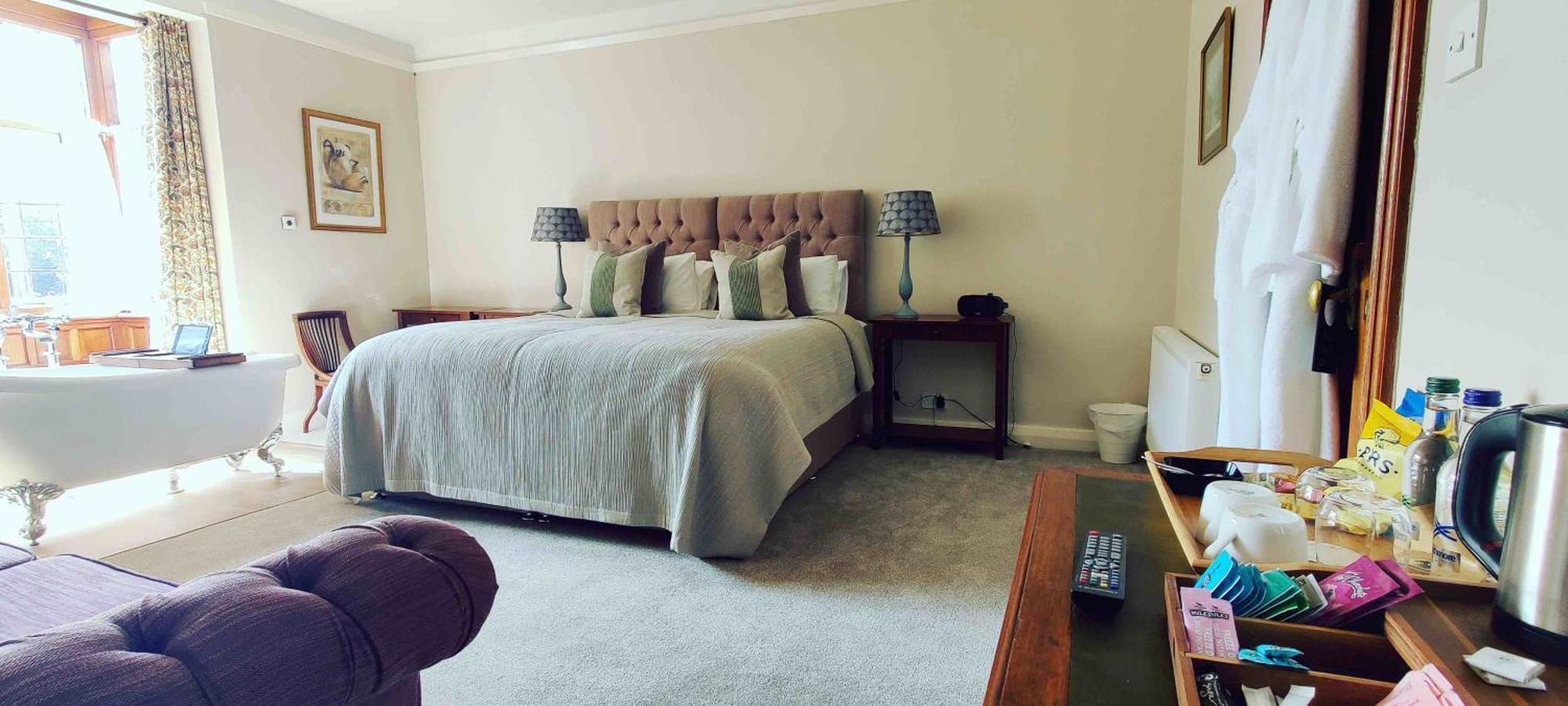 Luxury Bed And Breakfast At Bossington Hall In Exmoor, Somerset ポーロック 部屋 写真